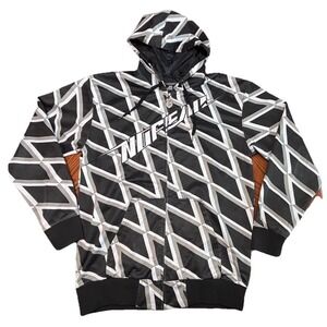 Vintage Y2K No Fear Full Zip Hoodie Men's‎ Large Black Gray Graphic Jacket